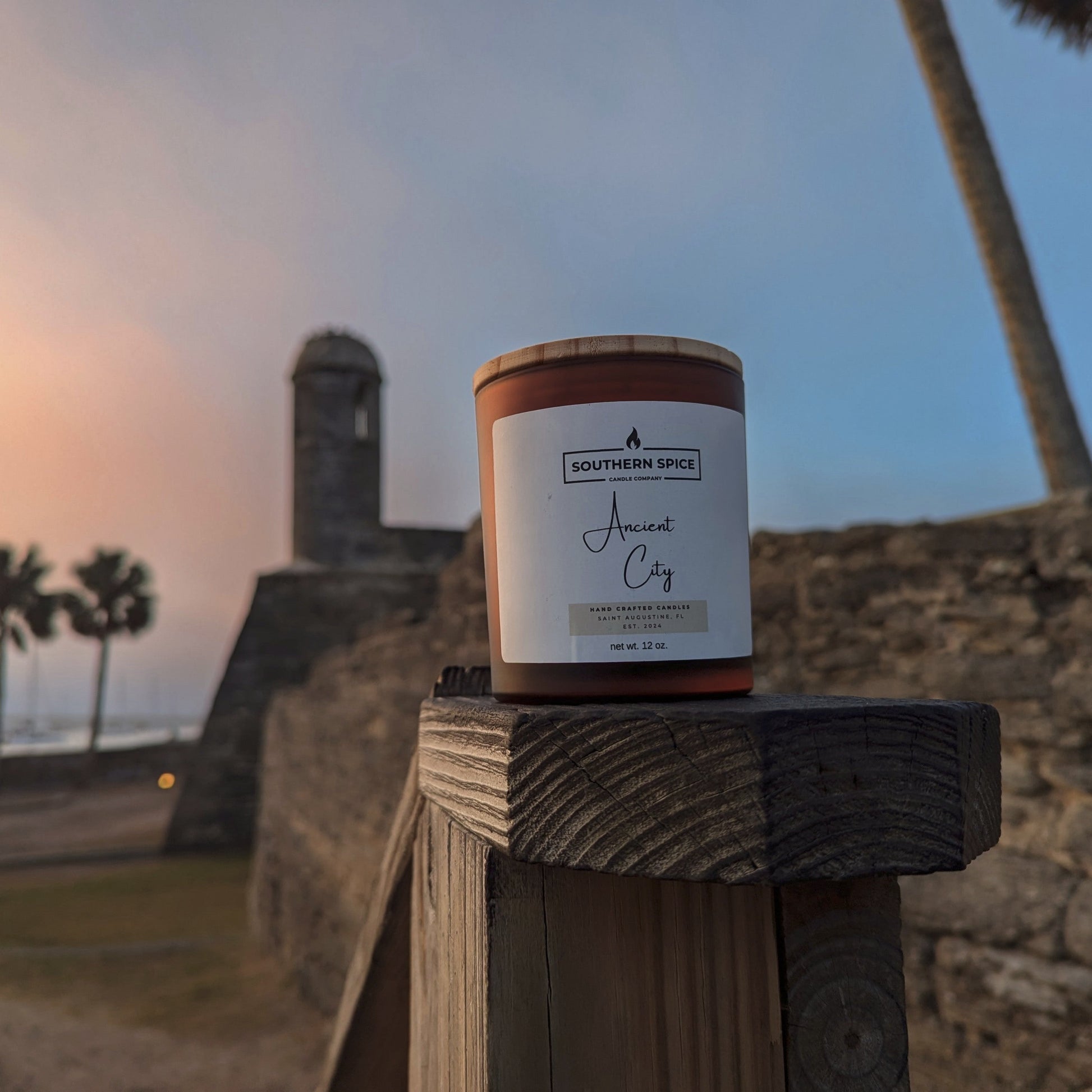 Ancient City Candle with Castillo in background